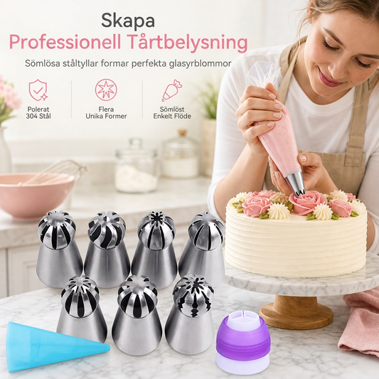 🍰 50% RABATT! ✨Uppsättning med olika former av dekorationstoppar för tårta 🍩
