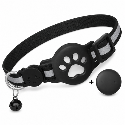 🐾 50% RABATT! ✨ Reflexhalsband för Katt med Vattentät Hållare för Smart GPS-Tracker & Säkerhetsspänne 📍