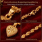 🌸 50% RABATT NU! 🌸 Retro Hjärtformad kopparlegering Imitationsguld Halsbandskedja för kvinnor Smycken