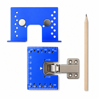 ⚡ 50% RABATT! ✨ Magnetisk Monteringsmall för Skåpgångjärn i Aluminiumlegering – Snabb & Exakt Positioneringsplatta 🛠️