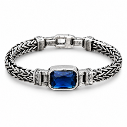 📢📢 50% RABATT💎Vintage sterlingsilver meanderarmband – handgjort flätat unisex hip-hop-smycke