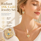 🧿 50% OFF! ✨ 18K Gold Plated Evil Eye Heart Necklace & Earrings Jewelry Set