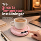 ☕ 50% RABATT 🔥 Elektrisk muggvärmare, tre temperaturlägen för kaffekopp