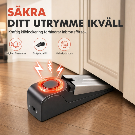 🚪50% RABATT🔔Bärbar dörrstopplarm med siren, säkerhetsdörrblockerare för resor och hem🛡️